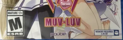 Muv-Luv, the ESRB box on its front