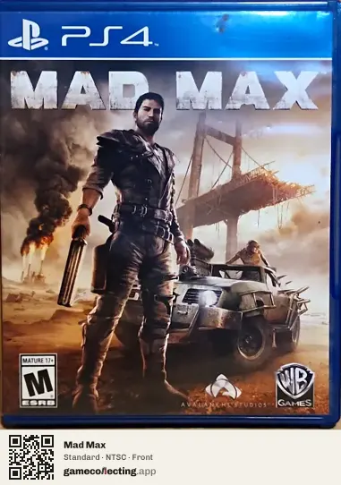 Mad Max PlayStation 4, NTSC box front