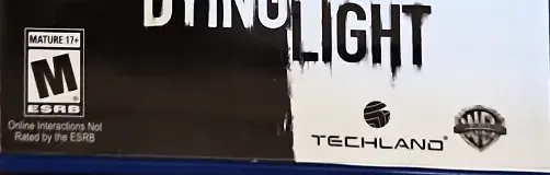 Dying Light, the ESRB box on its front