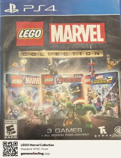LEGO Marvel Collection PlayStation 4, NTSC box front