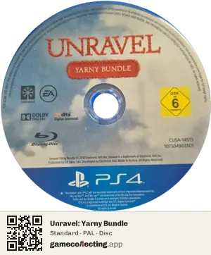 Unravel: Yarny Bundle PlayStation 4, PAL disc