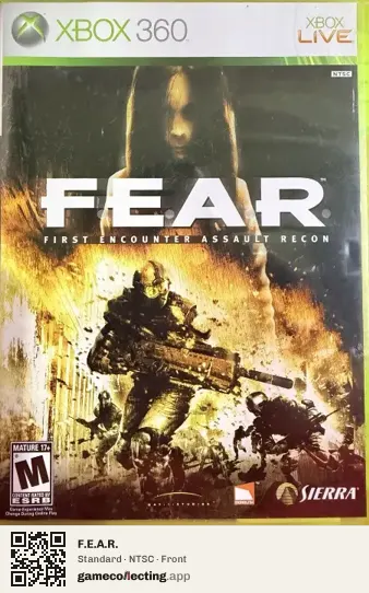 F.E.A.R. Xbox 360, NTSC box front