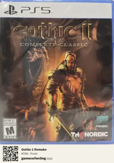 Gothic 1 Remake PlayStation 5, NTSC box front