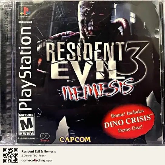 Resident Evil 3: Nemesis PlayStation, NTSC box front