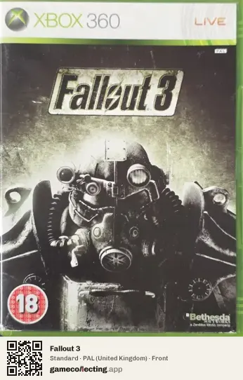 Fallout 3 Xbox 360, United Kingdom box front