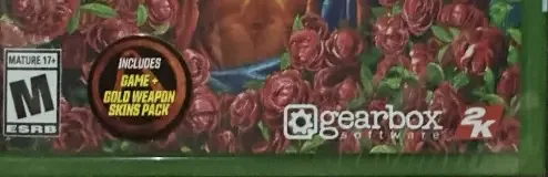 Borderlands 3, the ESRB box on its front