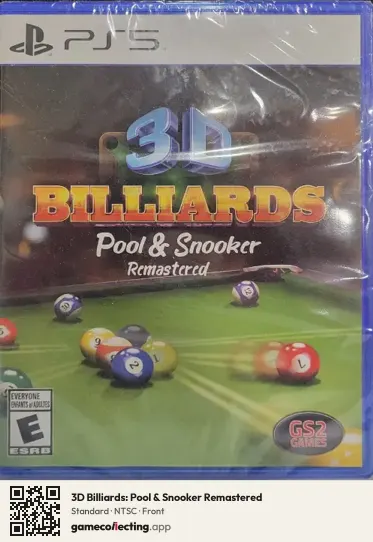 3D Billiards: Pool & Snooker Remastered PlayStation 5, NTSC box front