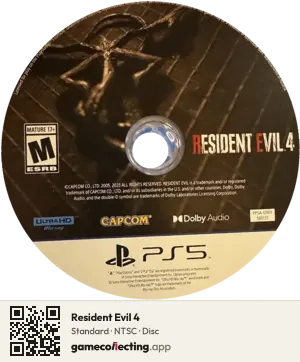 Resident Evil 4 PlayStation 5, NTSC disc