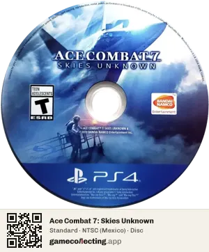 Ace Combat 7: Skies Unknown PlayStation 4, NTSC disc