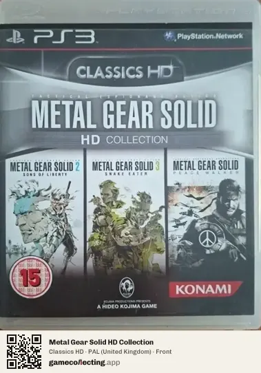Metal Gear Solid HD Collection PlayStation 3, United Kingdom box front