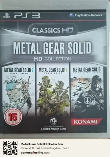 Metal Gear Solid HD Collection PlayStation 3, United Kingdom box front