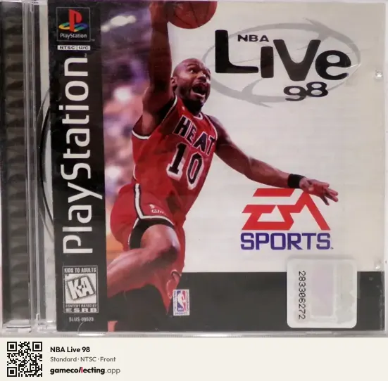 NBA Live 98 PlayStation, NTSC box front