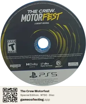 The Crew Motorfest PlayStation 5, NTSC disc