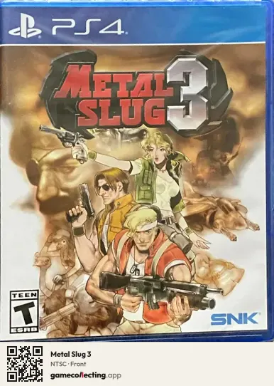 Metal Slug 3 PlayStation 4, NTSC box front
