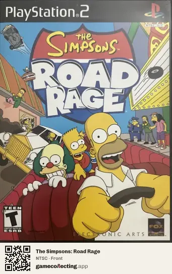The Simpsons: Road Rage PlayStation 2, NTSC box front