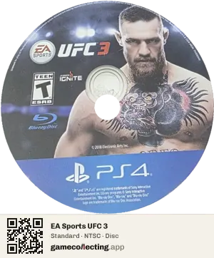 EA Sports UFC 3 PlayStation 4, NTSC disc