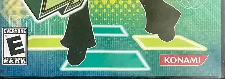 Dance Dance Revolution Extreme, the ESRB box on its front