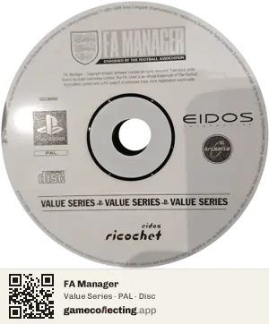FA Manager PlayStation, PAL disc