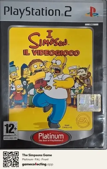 The Simpsons Game PlayStation 2, PAL box front