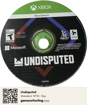 Undisputed Xbox Series X, NTSC disc
