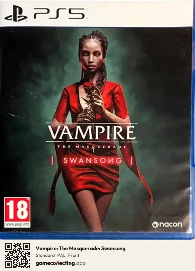Vampire: The Masquerade: Swansong PlayStation 5, PAL box front