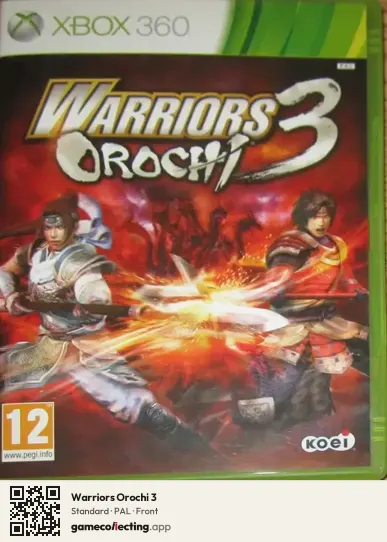 Warriors Orochi 3 Xbox 360, PAL box front