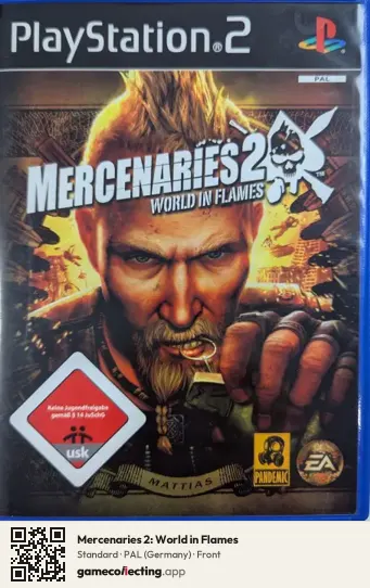 Mercenaries 2: World in Flames PlayStation 2, Germany box front