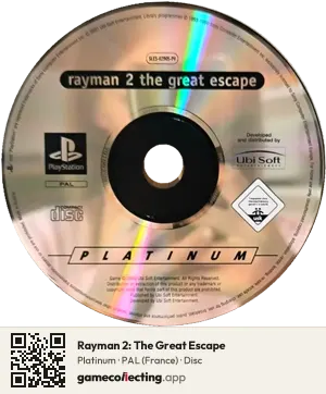 Rayman 2: The Great Escape PlayStation, PAL disc