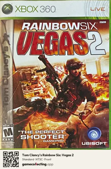 Tom Clancy's Rainbow Six: Vegas 2 Xbox 360, NTSC box front