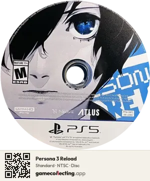 Persona 3 Reload PlayStation 5, NTSC disc