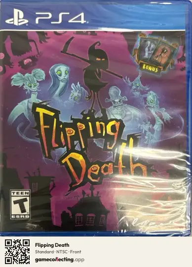 Flipping Death PlayStation 4, NTSC box front