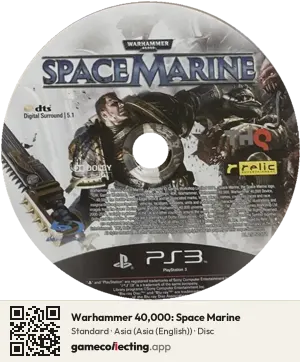 Warhammer 40,000: Space Marine PlayStation 3, Asia disc