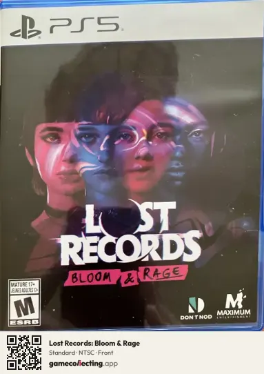 Lost Records: Bloom & Rage PlayStation 5, NTSC box front