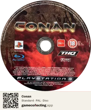 Conan PlayStation 3, PAL disc