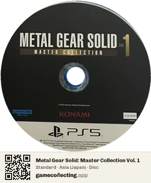 Metal Gear Solid: Master Collection Vol. 1 PlayStation 5, Asia disc