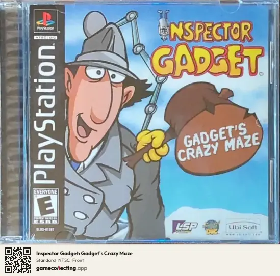 Inspector Gadget: Gadget's Crazy Maze PlayStation, NTSC box front