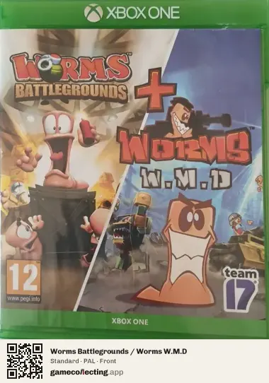 Worms Battlegrounds / Worms W.M.D Xbox One, PAL box front