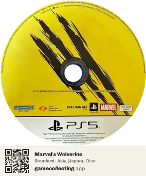 Marvel's Wolverine PlayStation 5, Asia disc
