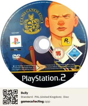 Bully PlayStation 2, PAL disc