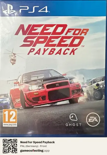 Need for Speed Payback PlayStation 4, Germany box front
