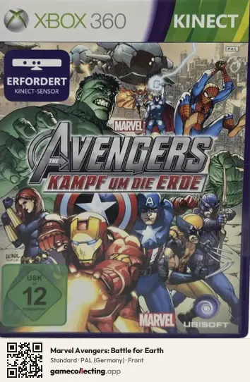 Marvel Avengers: Battle for Earth Xbox 360, Germany box front