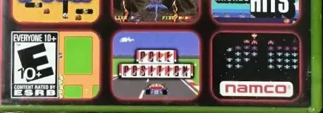 Namco Museum 50th Anniversary, the ESRB box on its front