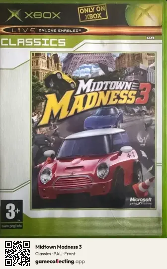 Midtown Madness 3 Xbox, PAL box front