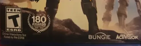 Destiny, the ESRB box on its front