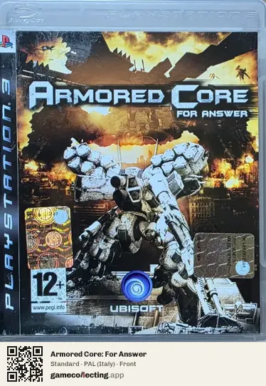 Armored Core: For Answer PlayStation 3, Italy box front