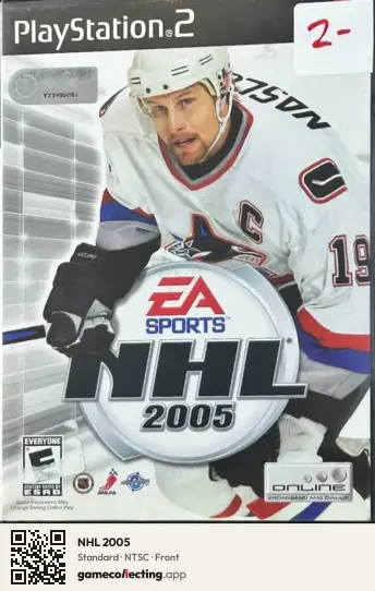 NHL 2005 PlayStation 2, NTSC box front