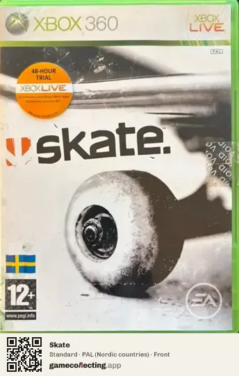Skate Xbox 360, Nordic countries box front