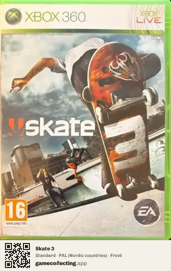 Skate 3 Xbox 360, Nordic countries box front