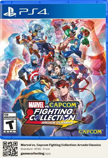 Marvel vs. Capcom Fighting Collection: Arcade Classics PlayStation 4, NTSC box front