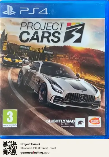 Project Cars 3 PlayStation 4, France box front